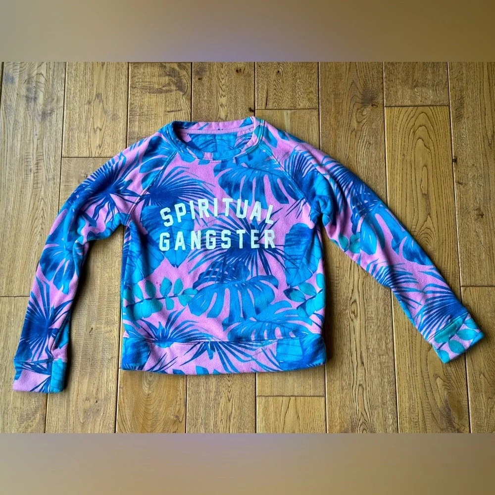 Spiritual Gangster Girls' Tropical Crewneck Shirt size S 10 - Picture 1 of 10